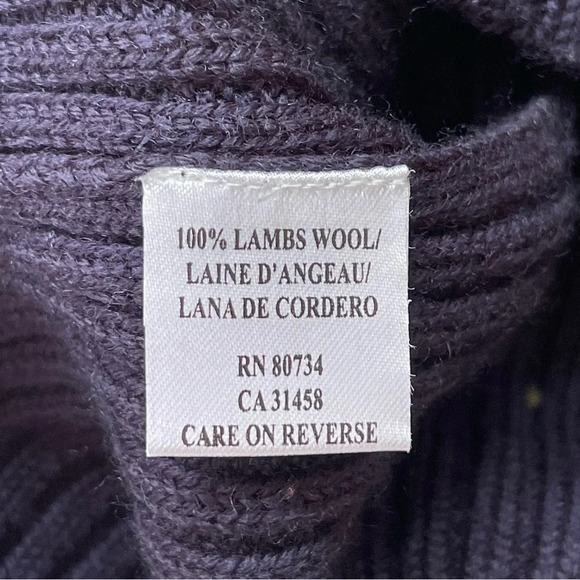 BCBGMAXAZRIA lamb Wool Navy blue turtle neck Sweater Dress long sleeve size M - Picture 4 of 7